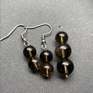 Smoky Quartz Earrings and Pendant Set Store Beaded Earrings